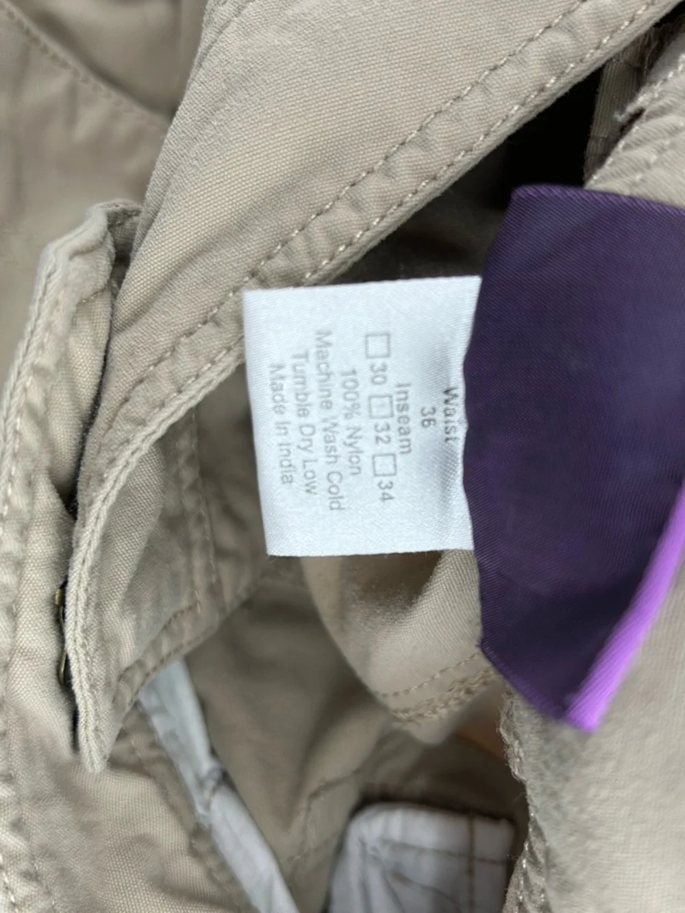Clothing Arts khaki travel pants